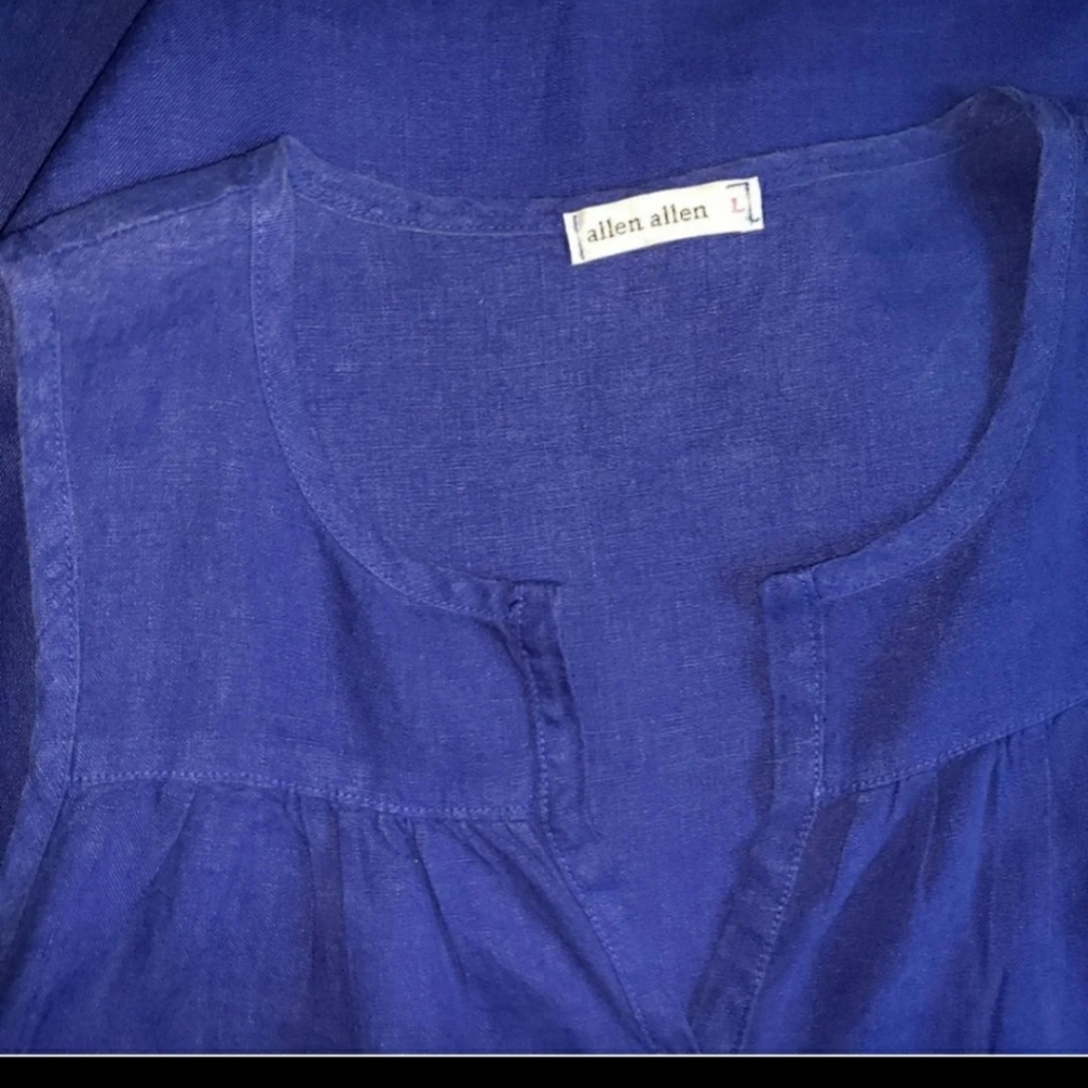 Allen & Allen linen sleeveless summer dress sz L